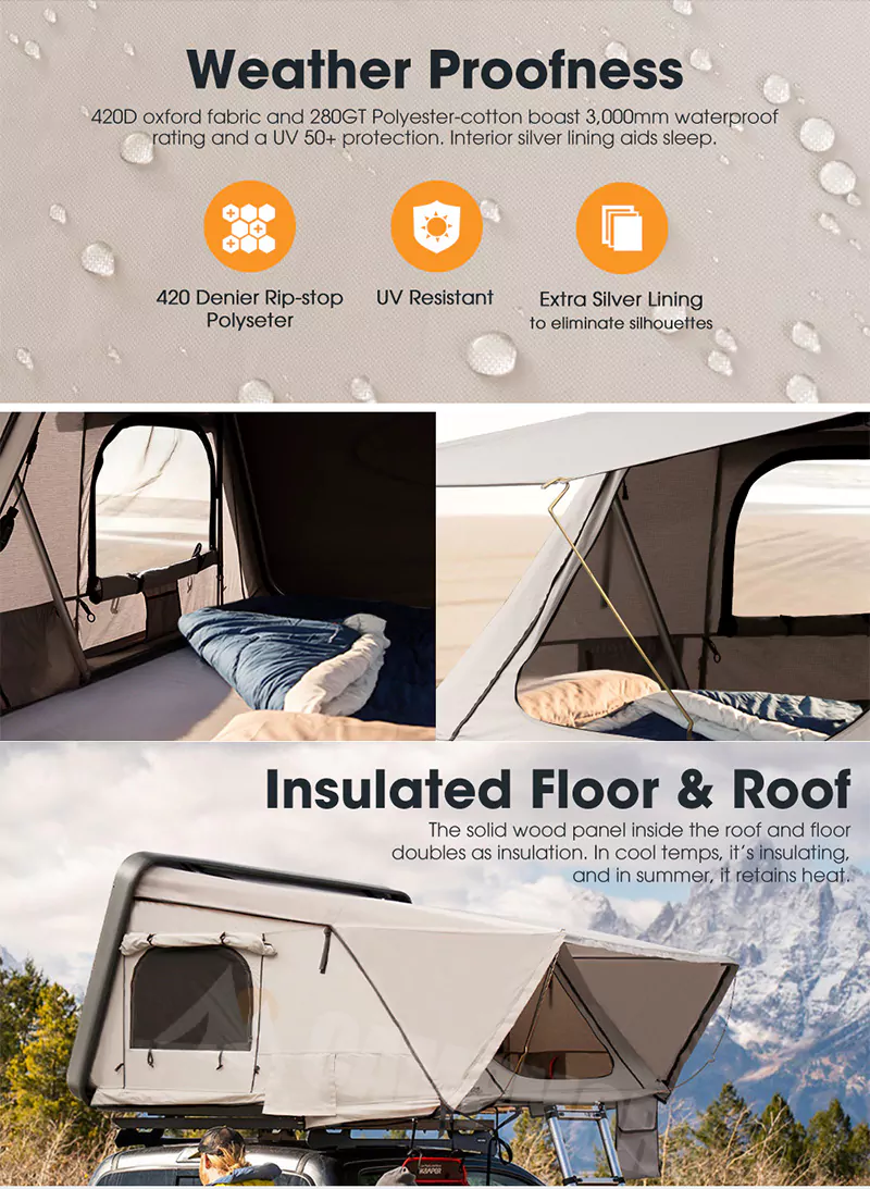 Hardshell Soft Fabric Roof Tent 02I6 02